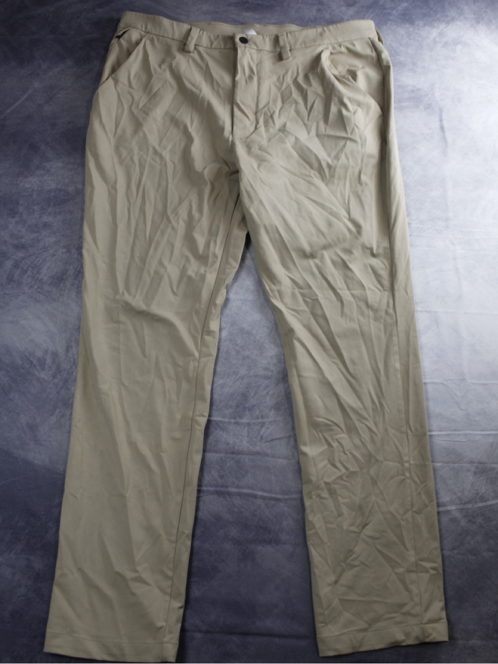 Stylus Mens Commuter Chino Pants 38x32 Khaki Tan Stretch Golf Straight Trousers